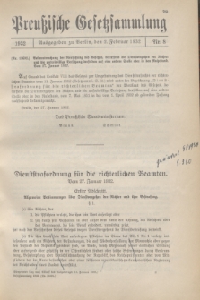 Preußische Gesetzsammlung. 1932, Nr. 8 (2 Februar)