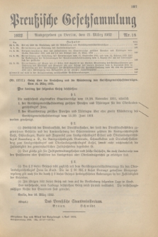 Preußische Gesetzsammlung. 1932, Nr. 18 (21 März)