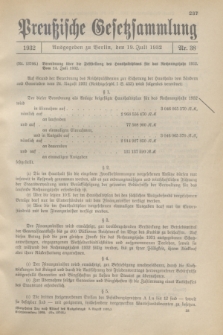 Preußische Gesetzsammlung. 1932, Nr. 38 (19 Juli)