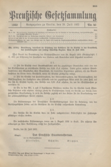 Preußische Gesetzsammlung. 1932, Nr. 40 (26 Juli)