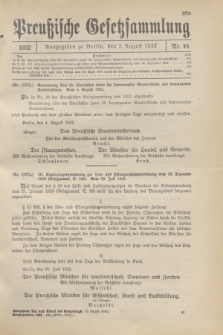 Preußische Gesetzsammlung. 1932, Nr. 44 (5 August)