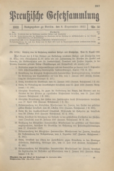 Preußische Gesetzsammlung. 1932, Nr. 50 (8 September)