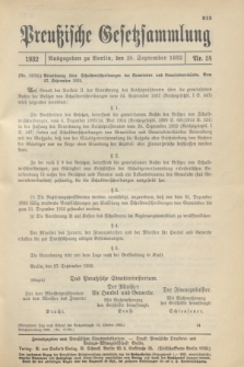 Preußische Gesetzsammlung. 1932, Nr. 54 (28 September)