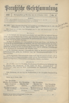 Preußische Gesetzsammlung. 1932, Nr. 57 (12 Oktober)