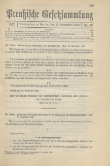 Preußische Gesetzsammlung. 1932, Nr. 63 (25 November)
