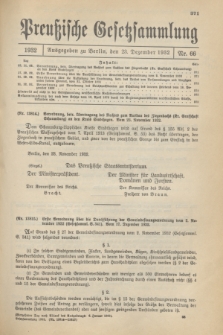Preußische Gesetzsammlung. 1932, Nr. 66 (23 Dezember)