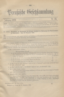Preußische Gesetzsammlung. 1923, Nr. 73 (26 November)