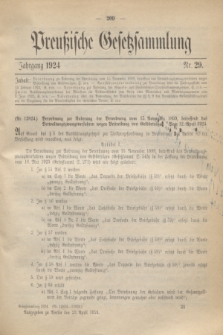 Preußische Gesetzsammlung. 1924, Nr. 29 (23 April)