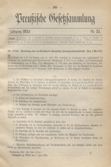 Preußische Gesetzsammlung. 1924, Nr. 35 (2 Juni)