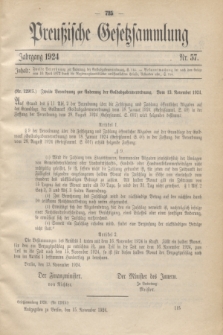 Preußische Gesetzsammlung. 1924, Nr. 57 (15 November)