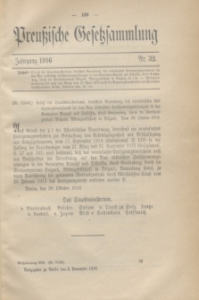 Preußische Gesetzsammlung. 1916, Nr. 32 (3 November)