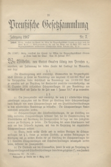 Preußische Gesetzsammlung. 1917, Nr. 7 (6 März)