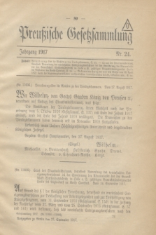 Preußische Gesetzsammlung. 1917, Nr. 24 (27 September)