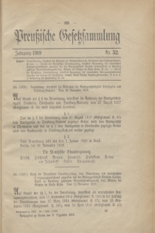 Preußische Gesetzsammlung. 1919, Nr. 52 (11 Dezember)