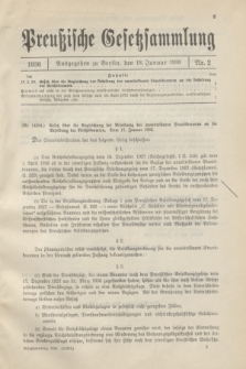 Preußische Gesetzsammlung. 1936, Nr. 2 (18 Januar)