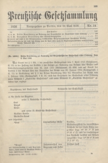 Preußische Gesetzsammlung. 1936, Nr. 14 (22 Mai)