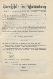 Preußische Gesetzsammlung. 1936, Nr. 16 (8 Juli)