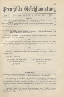 Preußische Gesetzsammlung. 1936, Nr. 17 (18 Juli)