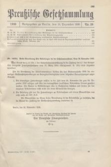 Preußische Gesetzsammlung. 1936, Nr. 28 (18 Dezember)