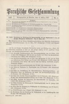 Preußische Gesetzsammlung. 1937, Nr. 6 (31 März)