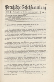 Preußische Gesetzsammlung. 1937, Nr. 11 (1 Juni)