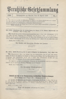 Preußische Gesetzsammlung. 1940, Nr. 5 (23 April)