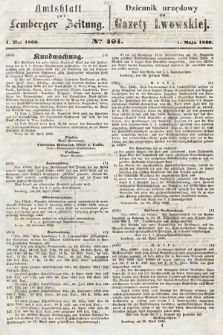 Amtsblatt zur Lemberger Zeitung = Dziennik Urzędowy do Gazety Lwowskiej. 1860, nr 101