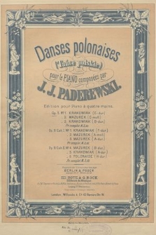 Danses polonaises : pour le piano : op. 5