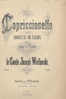 Capricciosetto : morceau de salon pour le piano : Op. 45