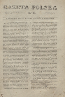 Gazeta Polska. 1826, nr 18 (18 grudnia)