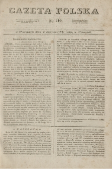 Gazeta Polska. 1827, N. 210 (2 sierpnia)