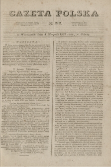 Gazeta Polska. 1827, N. 212 (4 sierpnia)