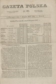 Gazeta Polska. 1827, N. 215 (7 sierpnia)