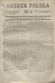 Gazeta Polska. 1828, № 45 (14 lutego)