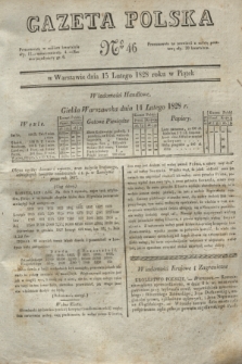 Gazeta Polska. 1828, № 46 (15 lutego)