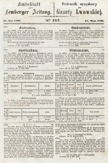 Amtsblatt zur Lemberger Zeitung = Dziennik Urzędowy do Gazety Lwowskiej. 1860, nr 117