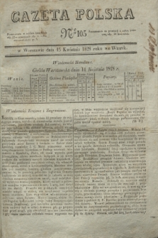 Gazeta Polska. 1828, № 105 (15 kwietnia)