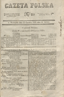 Gazeta Polska. 1828, № 168 (21 czerwca)