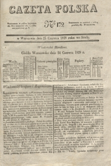 Gazeta Polska. 1828, № 172 (25 czerwca)