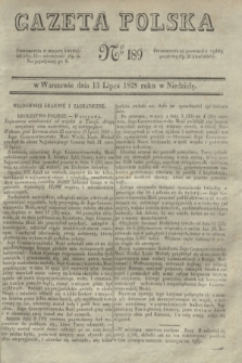 Gazeta Polska. 1828, № 189 (13 lipca)