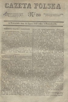 Gazeta Polska. 1828, № 190 (14 lipca)