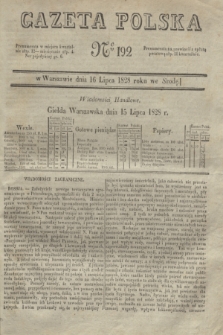 Gazeta Polska. 1828, № 192 (16 lipca)