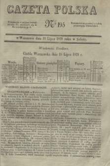 Gazeta Polska. 1828, № 195 (19 lipca)