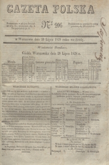 Gazeta Polska. 1828, № 206 (30 lipca)