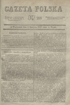 Gazeta Polska. 1828, № 208 (1 sierpnia)