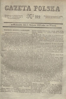 Gazeta Polska. 1828, № 212 (5 sierpnia)