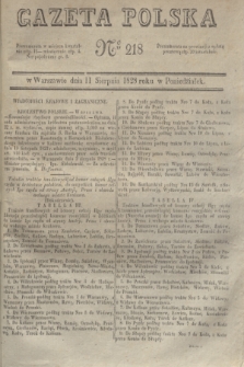 Gazeta Polska. 1828, № 218 (11 sierpnia)