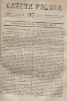 Gazeta Polska. 1828, № 219 (12 sierpnia)