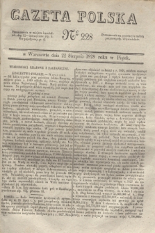 Gazeta Polska. 1828, № 228 (22 sierpnia)