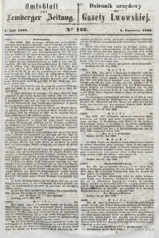 Amtsblatt zur Lemberger Zeitung = Dziennik Urzędowy do Gazety Lwowskiej. 1860, nr 126